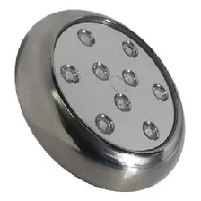 Lâmpada Inox Led 9w 80mm Luminária Rgb Piscina Rosca 1/2 Foto  mini 1
