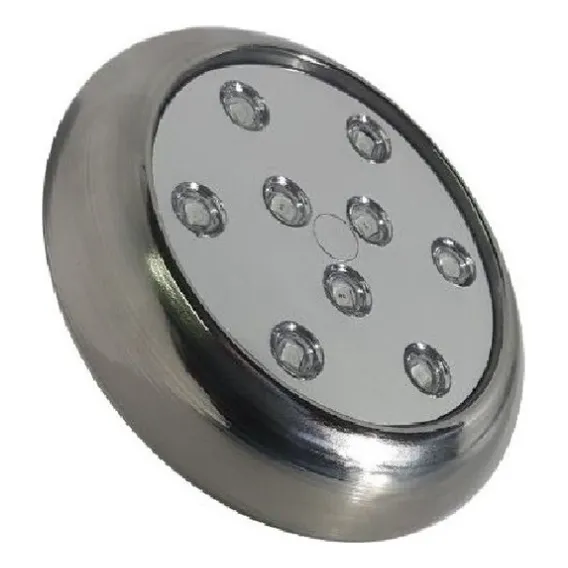 Lâmpada Inox Led 9w 80mm Luminária Rgb Piscina Rosca 1/2 Foto 1