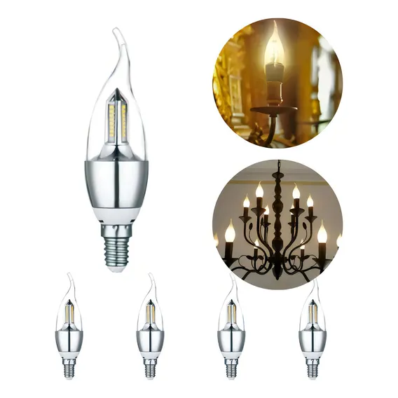 Lâmpada Led 4w Filamento Vela Bico Torto E14 Retrô Foto 1
