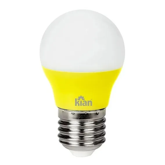 Lâmpada Led Bolinha 3w Amarela Bivolt Kian Foto 1