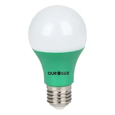 Lâmpada Led Bulbo A60 7w Bivolt E27 Verde Ourolux Foto  mini 1
