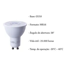 Lampada Led Dicroica Mr16 Gu10 6w 3000k Branco Quente Lup06 Foto mini 2
