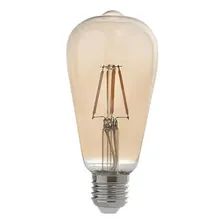 Lampada Led Filamento 4w St64 Vintage Retro Luz Ambar Bivolt Foto  mini 1