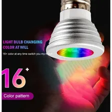 Lâmpada Led Rgb 16 Cores 5w Bivolt E27 Com Controle Remoto Foto mini 4