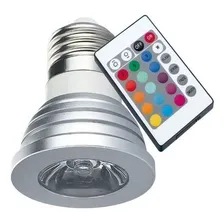 Lâmpada Led Rgbw 3w 16 Cores + Controle Remoto 24 Funções 110v/220v Foto mini  2