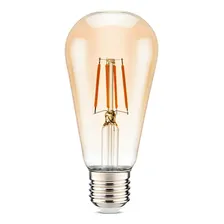 Lâmpada Led St64 Filamento 4w 2200k Âmbar E27 Tramontina Bivolt Foto  mini 1