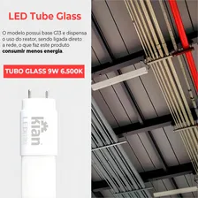 Lampada Led Tubular T8 9w (60cm) Bivolt 6500k Luz Fria Kit 6 Cor Da Luz Branco-frio Foto mini 2