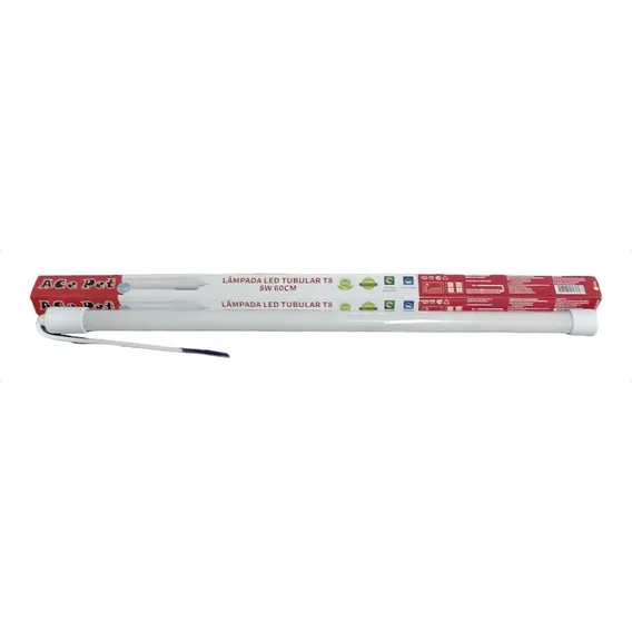 Lâmpada Led Tubular T8 Rosa E Branca 60cm P/ Aquários Foto 1