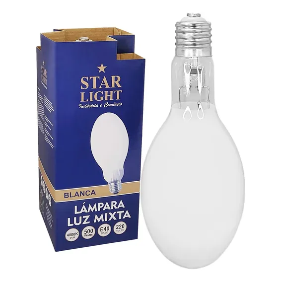 Lâmpada Mista 500w Base E40 Direto Na Rede Sem Reator Osram Luz 4000 220v Foto 1