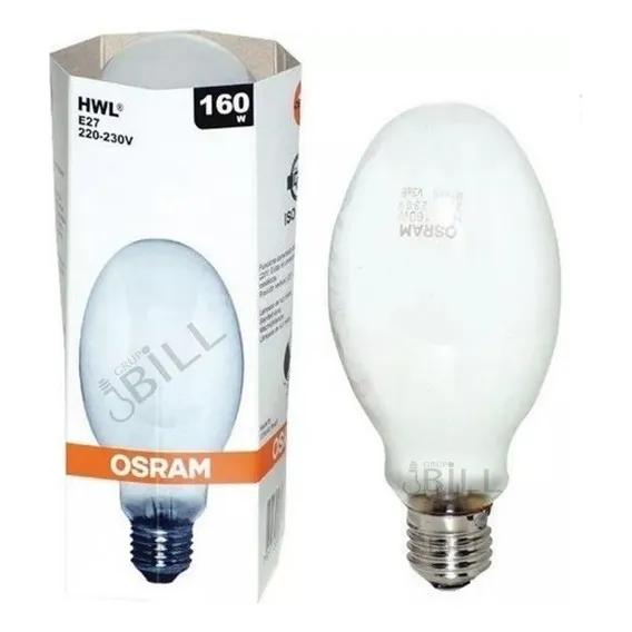 Lâmpada Mista Ovoide Descarga 160w E27 Hwl Osram Cor da luz Branco-neutro Foto 1