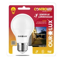 Lâmpada Ourolux Controled Relê Fotocelula 9w E27 2700K Foto  mini 1