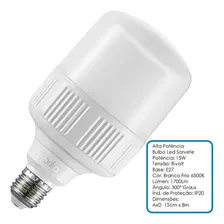 Lâmpada Ultra Bulbo Led Sorvete 15w E27 Frio 6500k Brilia Foto mini  2