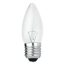 Lâmpada Vela 40w Rosca E-27 Incandescente Clara Abajur Foto  mini 1