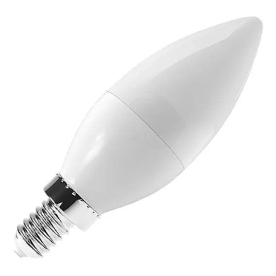 Lâmpada Vela Led Leitosa E14+e27 6w 6000k Luminatti Foto 1