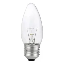 Lâmpada Vela Lisa 60w 127v E27 Clara Lustre Abajur 5 Peças Luz Branco-quente Foto mini  2