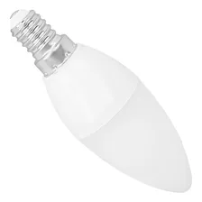 Lâmpada Vela Lisa Led E14 4w Bivolt Leitosa Branco Quente 110v/220v Foto  mini 1