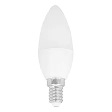 Lâmpada Vela Lisa Led E14 4w Bivolt Leitosa Branco Quente 110v/220v Foto mini  2