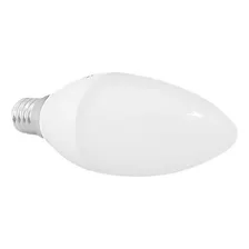 Lâmpada Vela Lisa Led E14 4w Bivolt Leitosa Branco Quente 110v/220v Foto mini  3