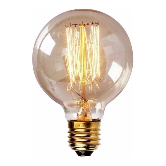 Lâmpada Vintage - Filamento De Carbono G80 - 60w E27 Cor da luz 2200k Foto 1