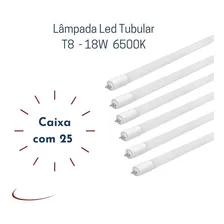 Lampadas Led Tubular 18w - Caixa Com 25 Cor Da Luz Branco-frio Foto mini 1