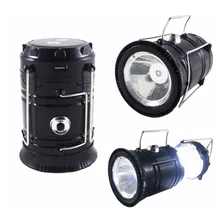 Lampiao Solar 8 Led Usb Lanterna Bateria Recarregavel Foto mini  2