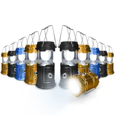 Lampião Solar Lanterna Vintage Recarregável Retro Led Camping Lamparina Pesca Kit Com 10 Foto  mini 1