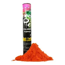 Lança Pó Colorido 30cm Festa Cores Holi Party Laranja - 50g Foto  mini 1