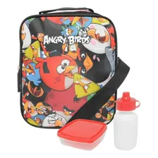 Lancheira Térmica Infantil Angry Birds Red Carinhas C/ Potes Cor Preto Angry Birds Game Foto mini 1