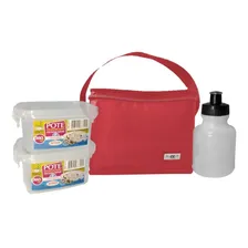 Lancheira Térmica Infantil Menino Menina Potes Squeeze Kit01 Cor Vermelho Foto mini 1