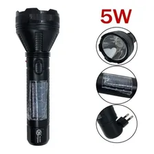 Lanterna 5w Super Led Recarregável Solar Potente Holofote Cor da lanterna Branco Foto mini 2