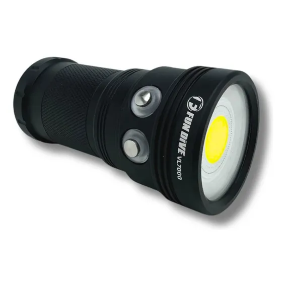 Lanterna 7000 Lms Mergulho Profissional Filmagem Fun Dive Lanterna Preto Luz Branco Foto 1