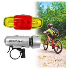 Lanterna Bike Farol Luz Bicicleta Dianteira Traseira Pisca Foto mini 1