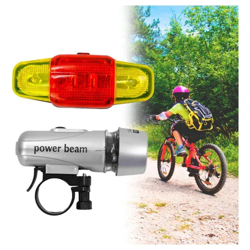 Lanterna Bike Farol Luz Bicicleta Dianteira Traseira Pisca Foto 1