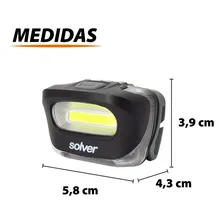 Lanterna Cabeça Led Cob 3w 140lumens A Pilha Solver Slp-10 Lanterna Preto Luz Branco Foto mini 2
