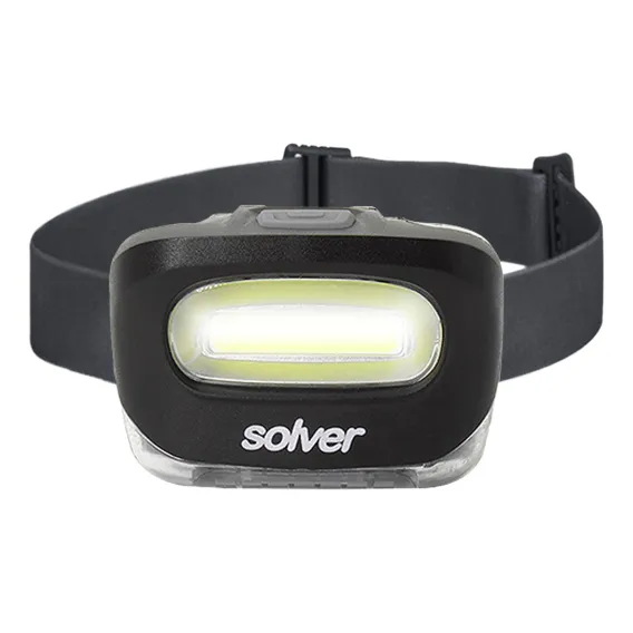 Lanterna Cabeça Led Cob 3w 140lumens A Pilha Solver Slp-10 Lanterna Preto Luz Branco Foto 1