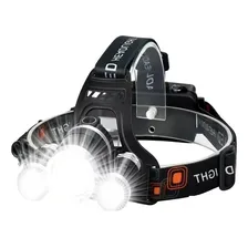 Lanterna Cabeça Recarregável Triplo T6 Led Cree Profissional Foto mini 1