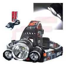 Lanterna Cabeça Recarregável Triplo T6 Led Cree Profissional Foto mini 3