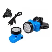 Lanterna De Cabeça 12 Leds Recarregável Dp 781b / Caça Pesca Cor da lanterna Azul/Vermelho Cor da luz Preto Foto mini 3