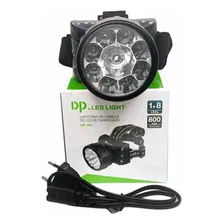 Lanterna De Cabeça 9 Leds Recarregável Dp 781 Caça Pesca Foto mini 2