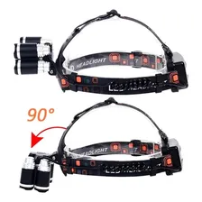 Lanterna De Cabeça Farol 5 Leds T6 Impermeavel Recarregável Foto mini  3