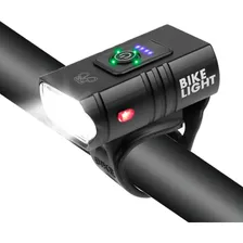 Lanterna Farol Bike Led T6 Recarregável Usb Com Medidor Foto  mini 1