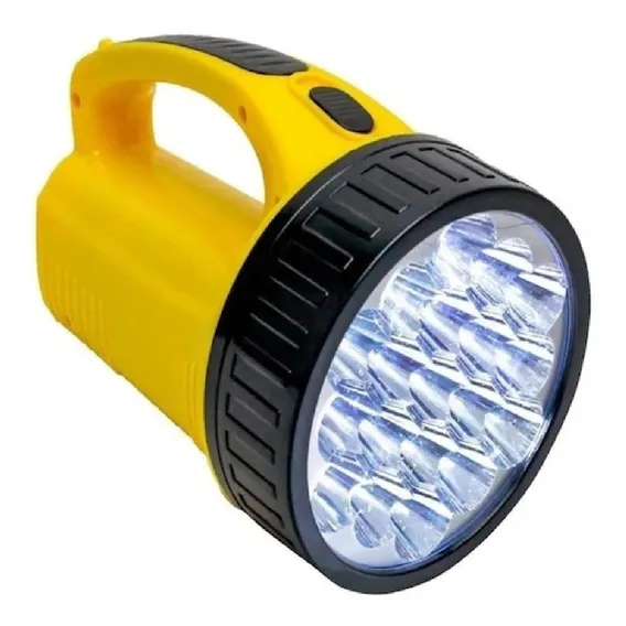 Lanterna Holofot Dp1706 Super 19 Leds Bivolt Recarreg Cor da lanterna Amarela Cor da luz Branca Foto 1