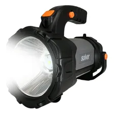Lanterna Holofote Led Cree Recarregavel Solver Slp-401 Portátil Resistente E Potente Bivolt E Recarregável Lanterna Preta Luz Branco Foto mini 1