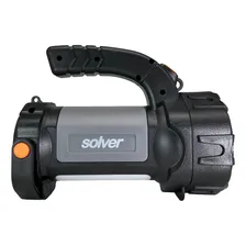 Lanterna Holofote Led Cree Recarregavel Solver Slp-401 Portátil Resistente E Potente Bivolt E Recarregável Lanterna Preta Luz Branco Foto mini 2