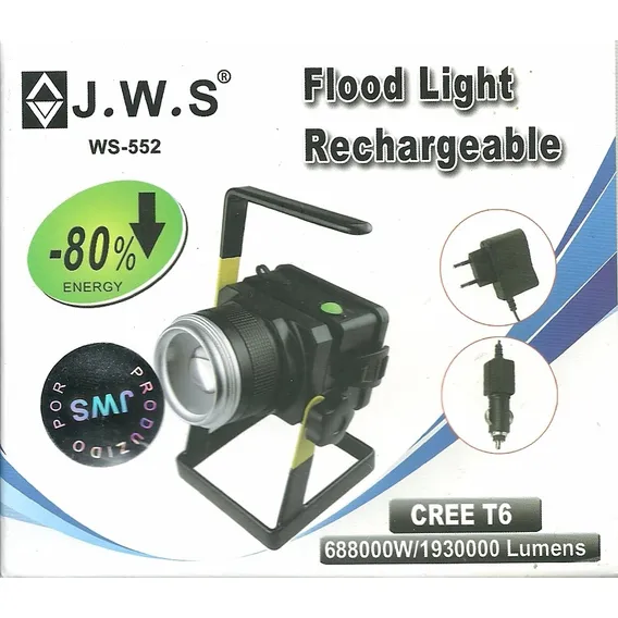 Lanterna Holofote Refletor Tático Led T6 Com Ajuste De Zoom Foto 1