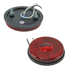 Lanterna Led Carreta Guerra Bivolt Vermelho 85mm Foto mini  3