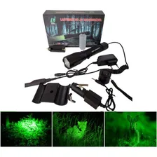 Lanterna Led Luz Verde Caça Pesca Tática Foto mini  3