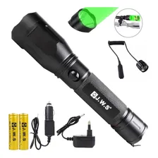 Lanterna Led Luz Verde P/ Caça Pesca Tática Foco Jws Ws-533q Lanterna Preto Foto  mini 1