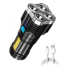 Lanterna Led À Prova Dágua 4 Núcleos Potente Recarregável Foto mini 1