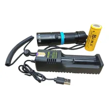 Lanterna Led T6 Mergulho Profissional 100% Prova D'agua Jyx Cor da luz Branca Foto mini 2